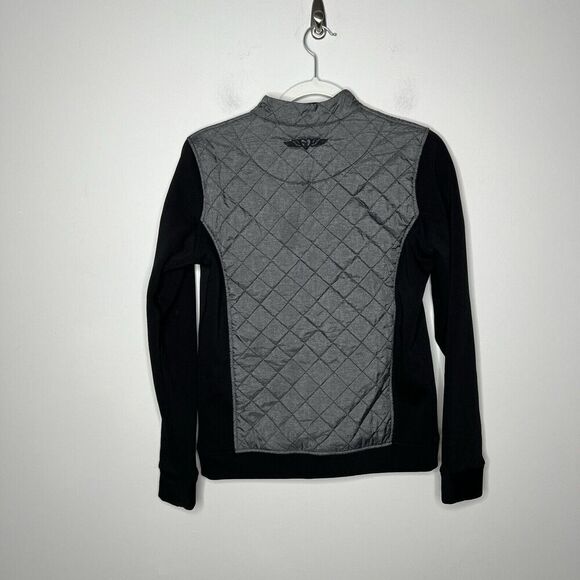 Straight Down Jacket Womens Small Golf Full Zip Stretch Quilted Gray Logo - Picture 9 of 13